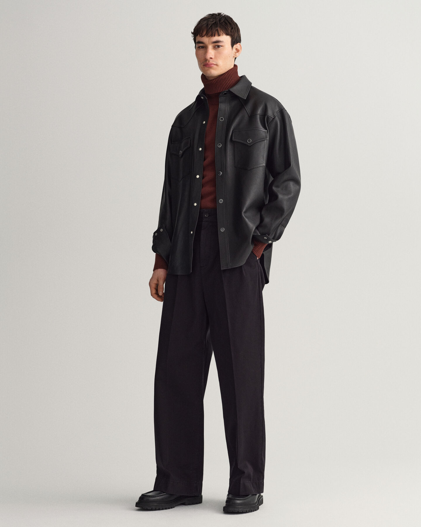 Relaxed Fit Rodeo Leather Shirt