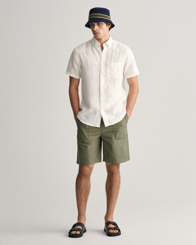 Regular Fit Linen Short Sleeve Shirt