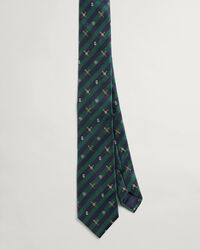 Oars Print Silk Tie