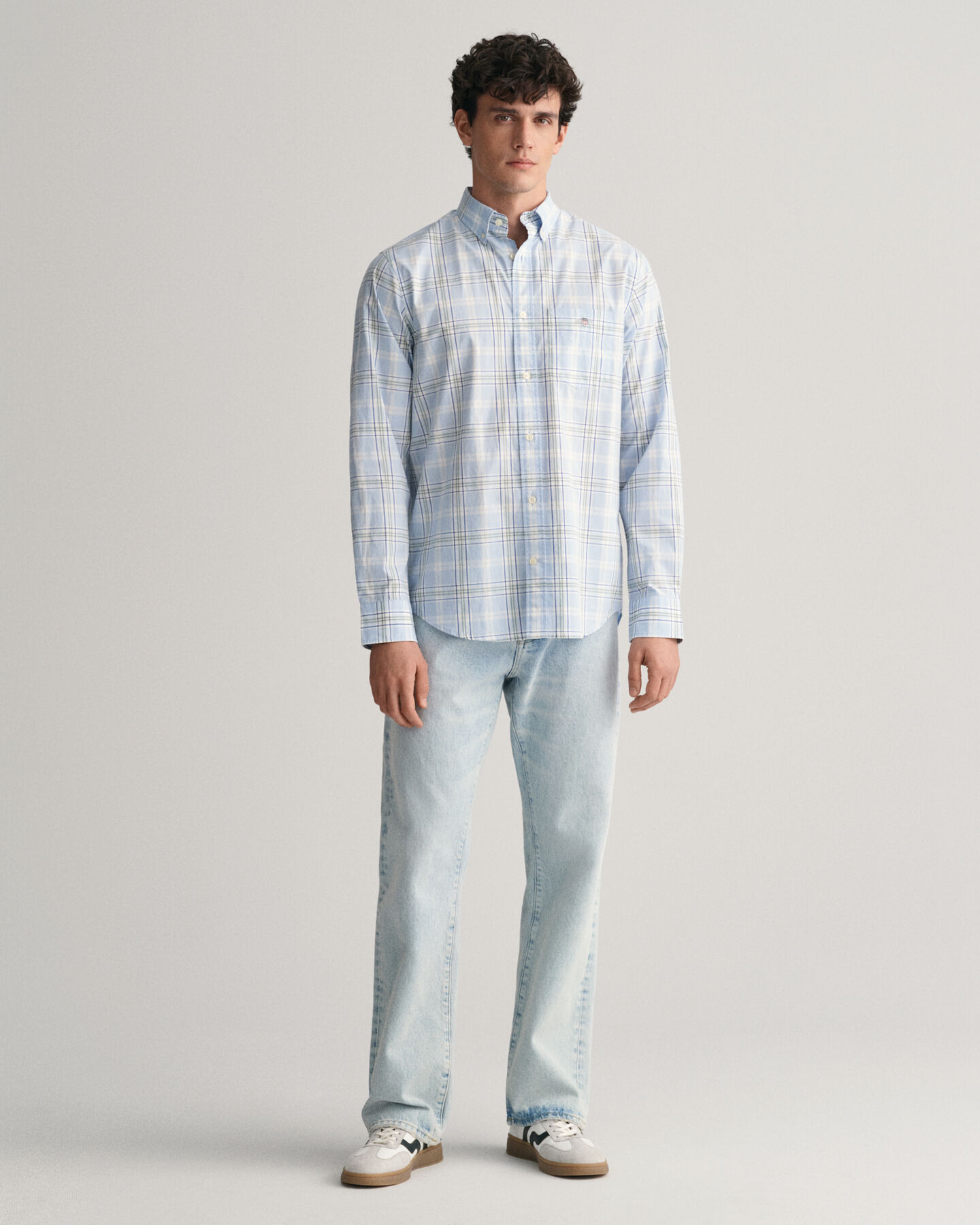Regular Fit Checked Poplin Shirt