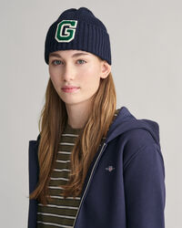 Teens G Badge Ribbed Knit Beanie
