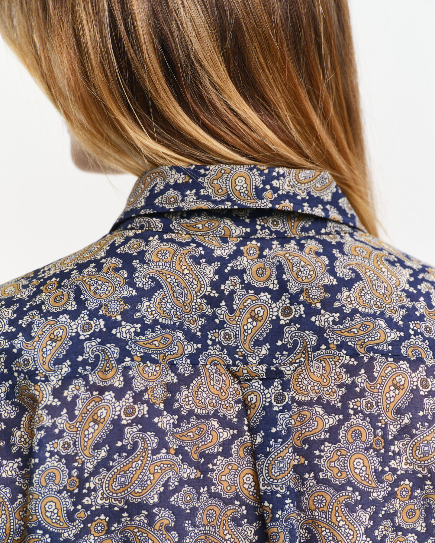 Relaxed Fit Paisley Cotton Silk Shirt