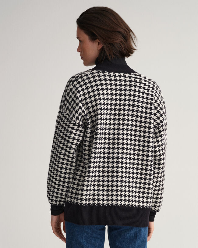 Houndstooth Oversized Cardigan