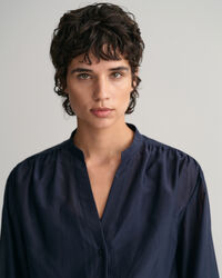 Relaxed Fit Cotton Silk Blouse