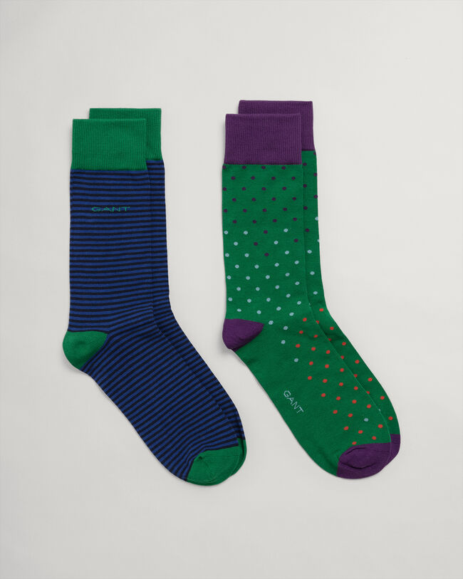 2-Pack Dot & Stripe Socks