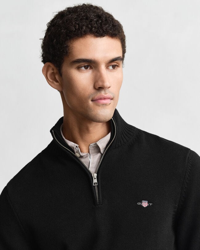 Casual Cotton Half-Zip Sweater