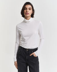 Lightweight Cotton Turtleneck Top