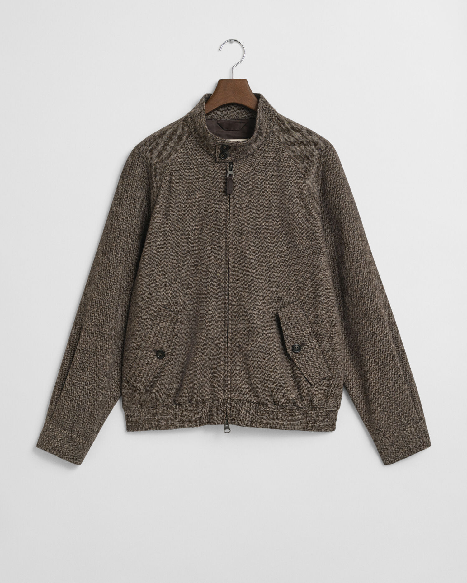 Wool Blend Harrington Jacket