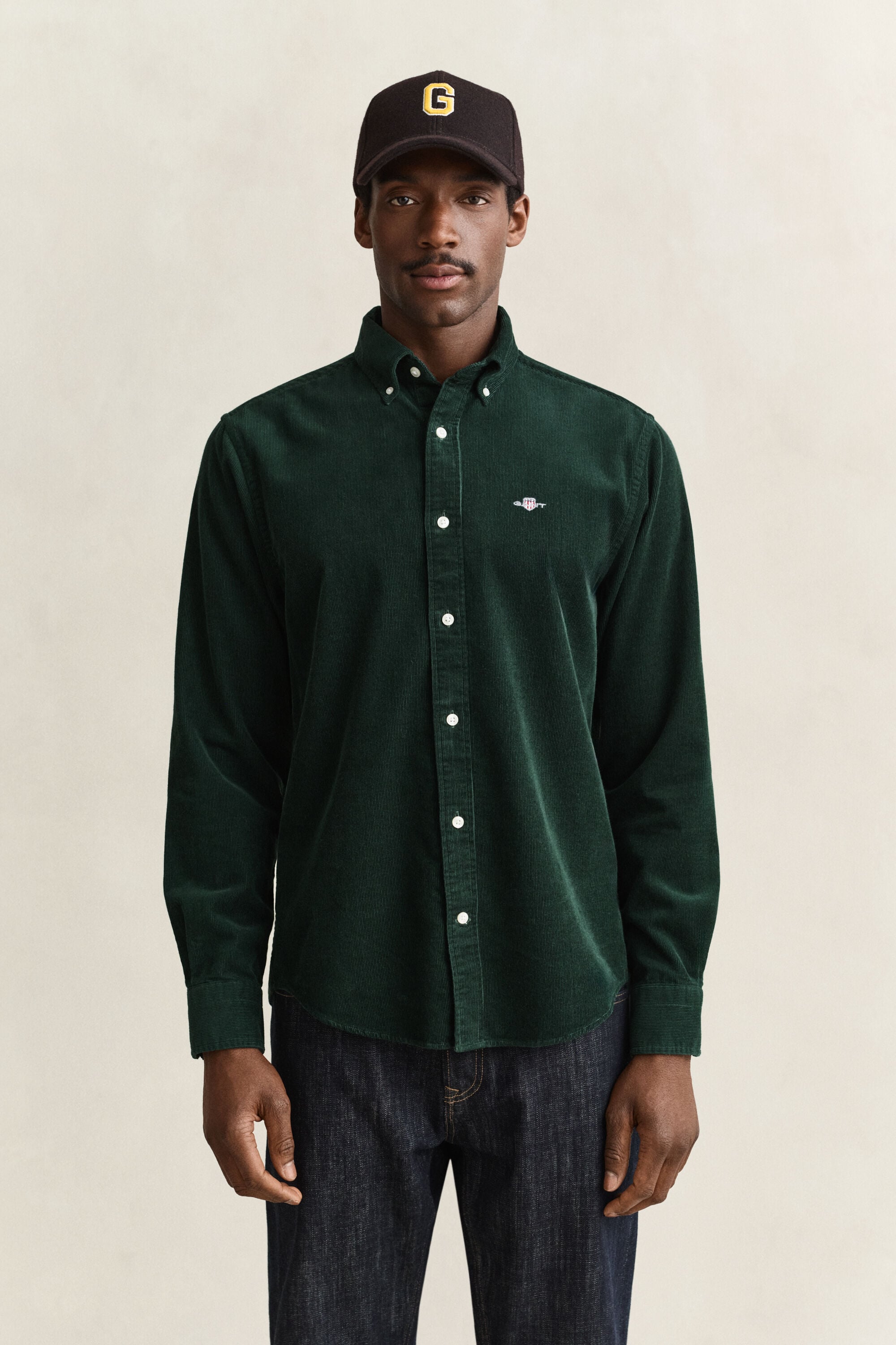 Corduroy Shirt — TARTAN GREEN