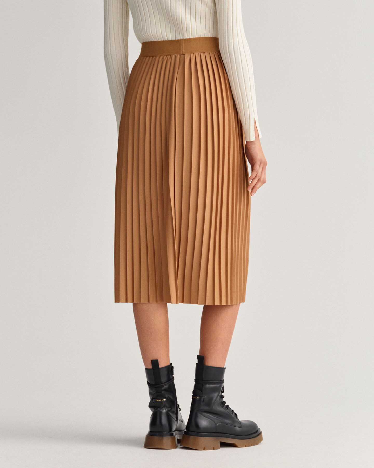 Pleated Jersey Skirt