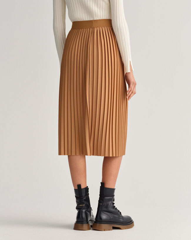 Pleated Jersey Skirt