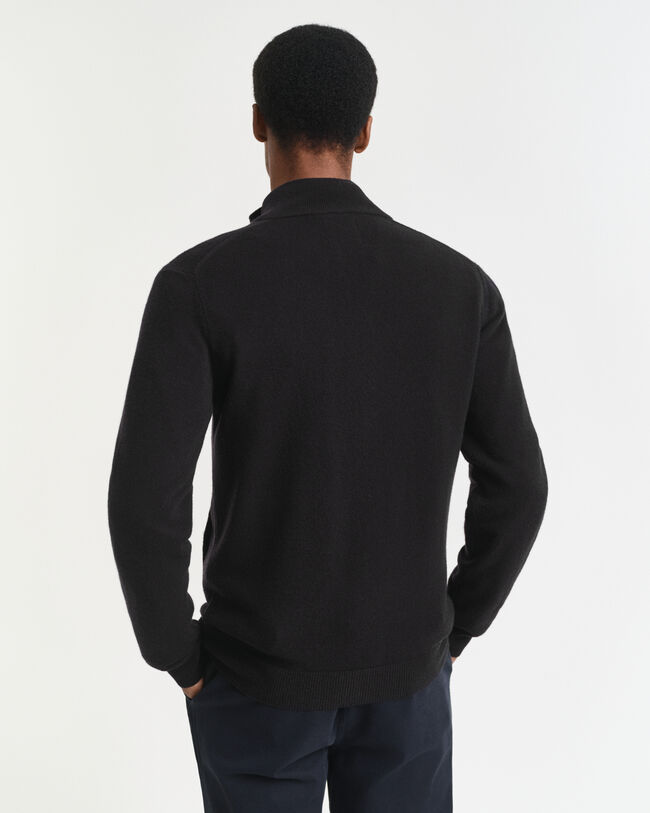 Superfine Lambswool Zip Cardigan