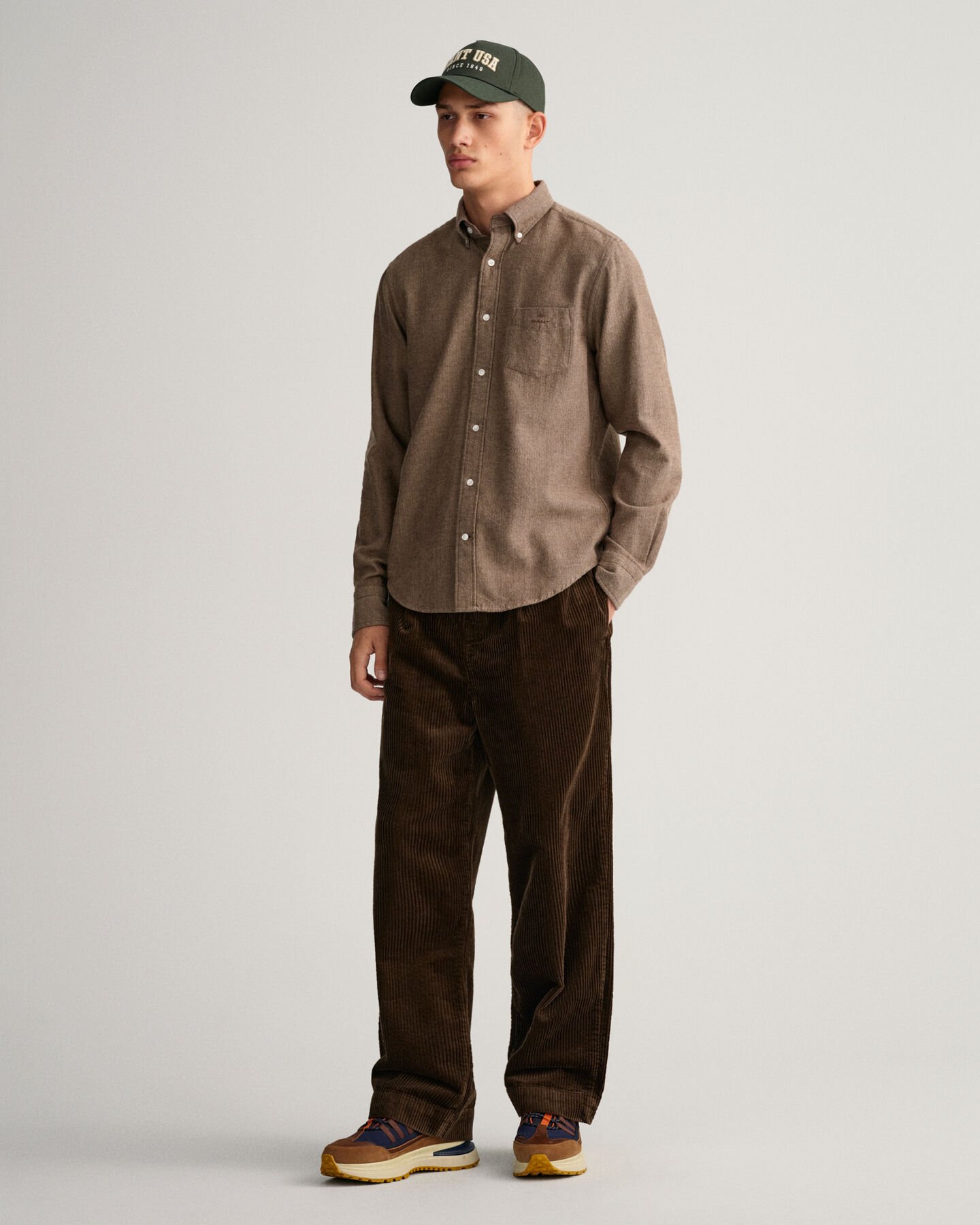 Regular Fit Herringbone Shirt