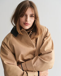 Leather Collar Car Coat