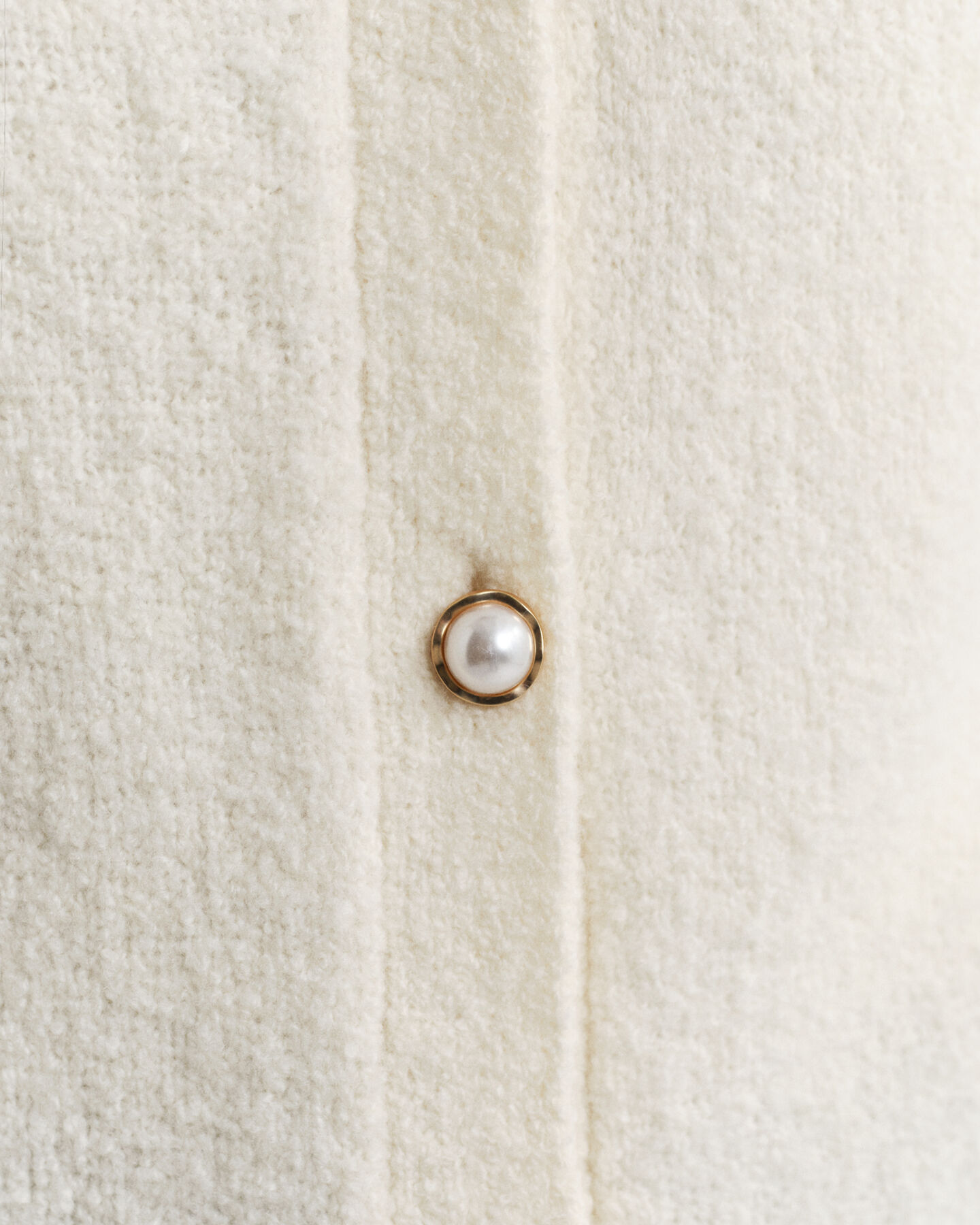 Bouclé Crew Neck Cardigan