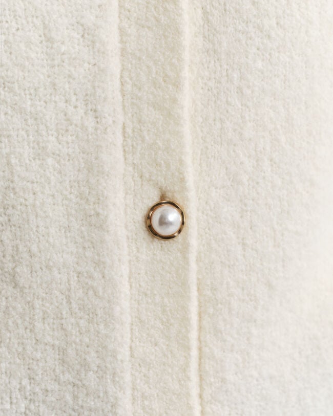 Bouclé Crew Neck Cardigan