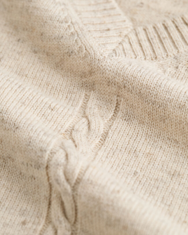 Cable Knit V-Neck Vest