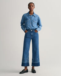 Cropped Wide Leg Jeans