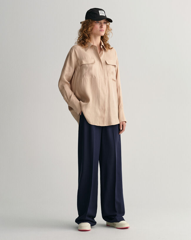 Relaxed Fit Flap Pocket Shirt
