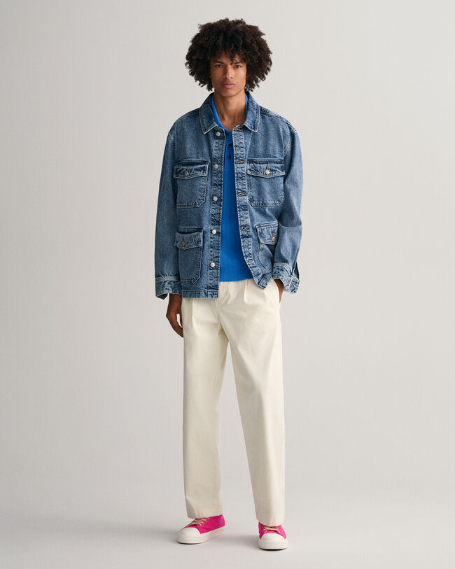 Drop-Needle Piqué Polo Shirt