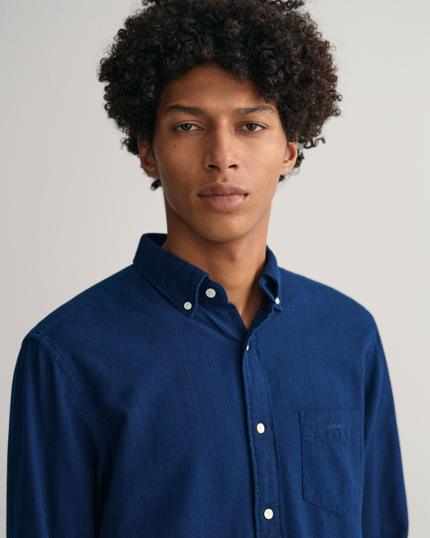 Regular Fit Indigo Oxford Shirt
