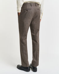 Slim Fit Flannel Herringbone Suit Pants