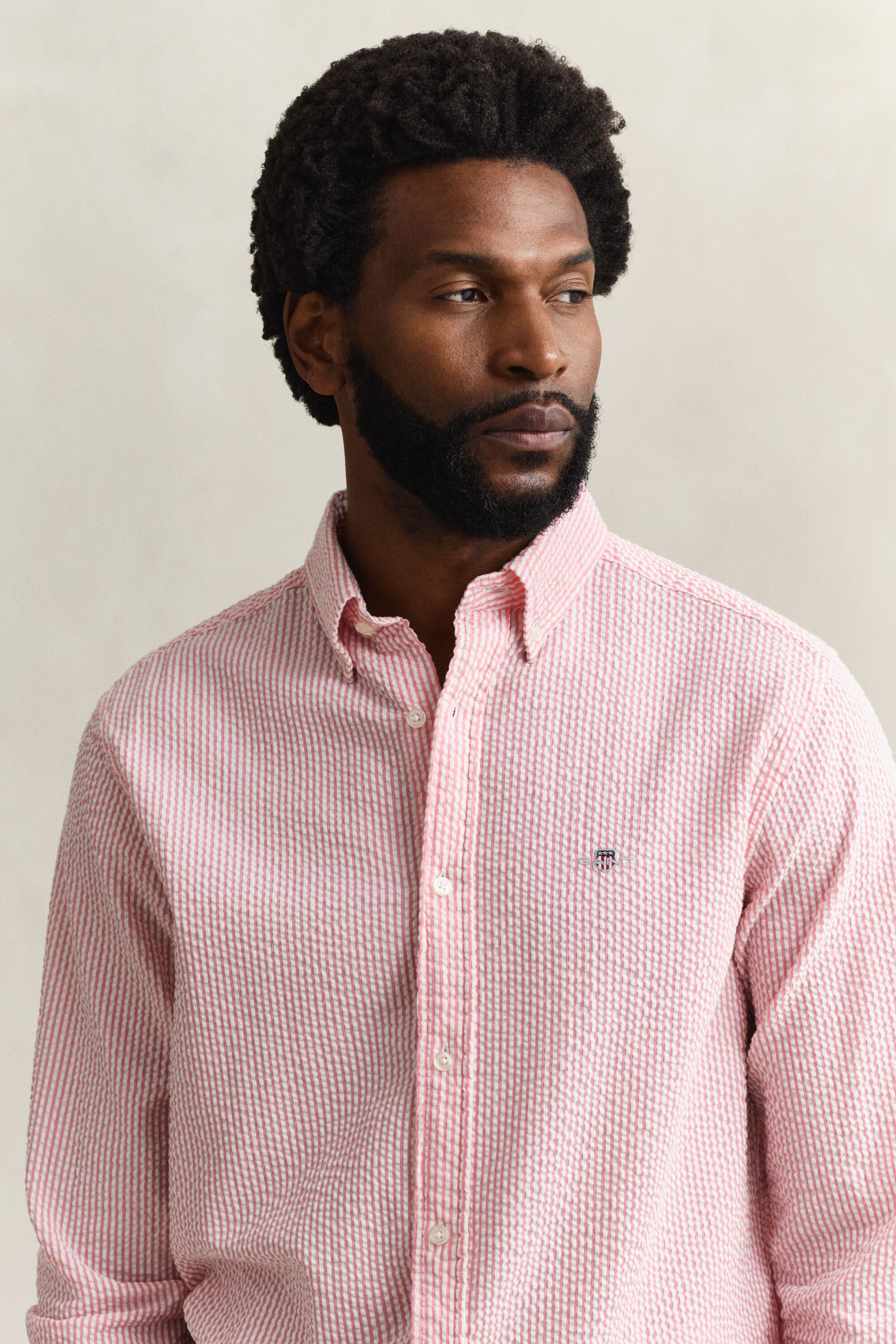 Regular Fit Striped Seersucker Shirt