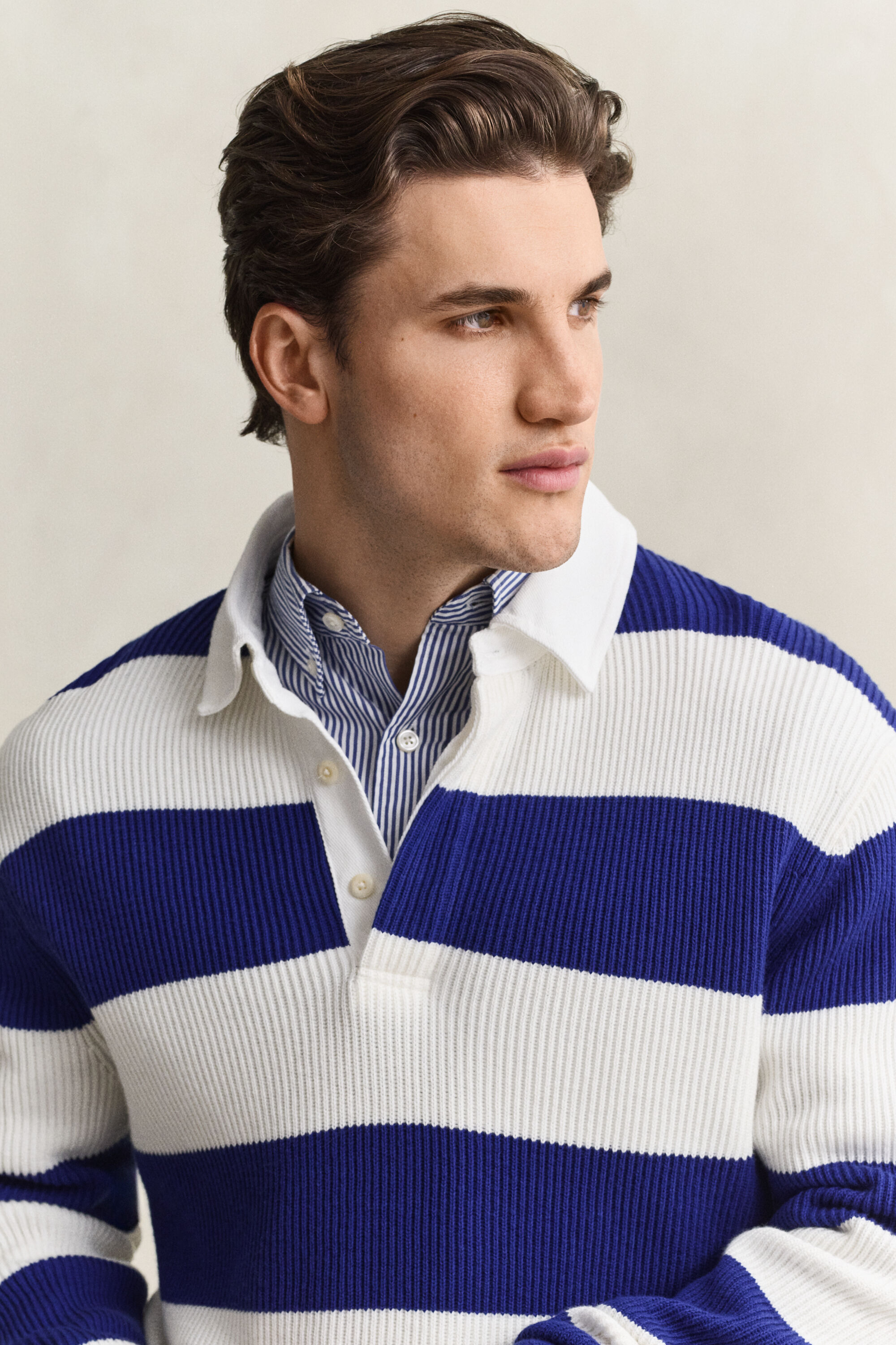 Striped Cotton Merino Rugger