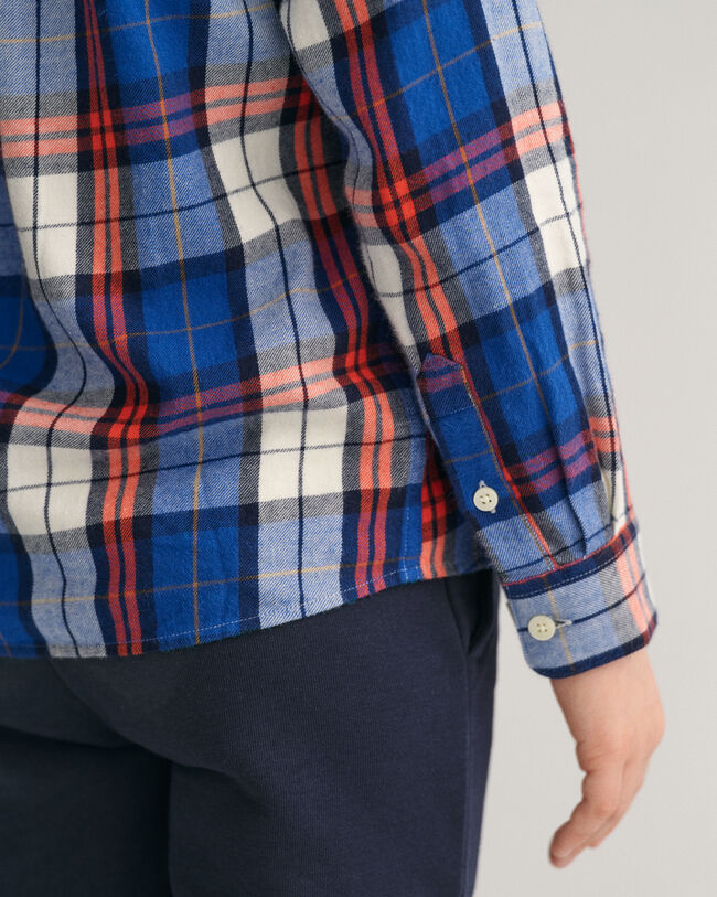 Kids Regular Fit Checked Flannel Shirt