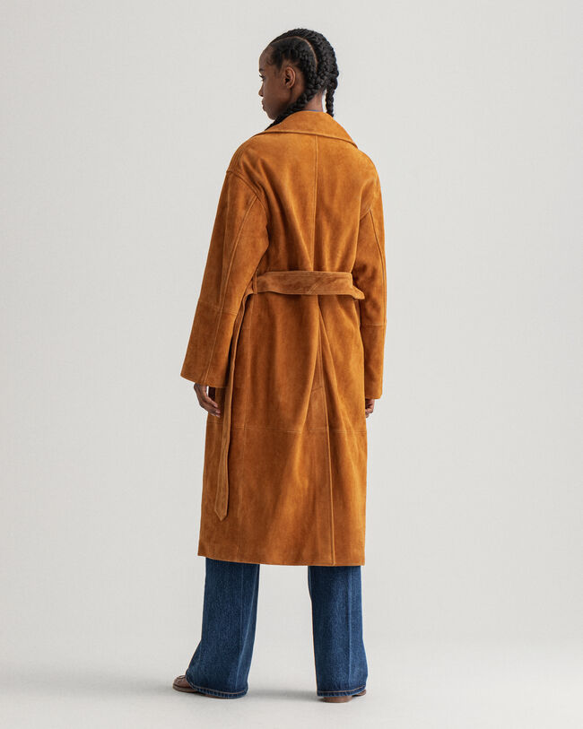 Belted Suede Coat