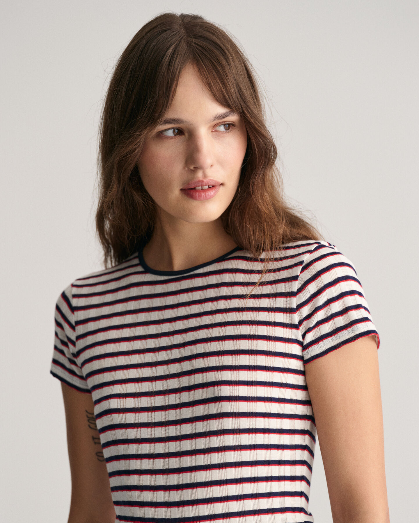 Striped Ribbed T-Shirt