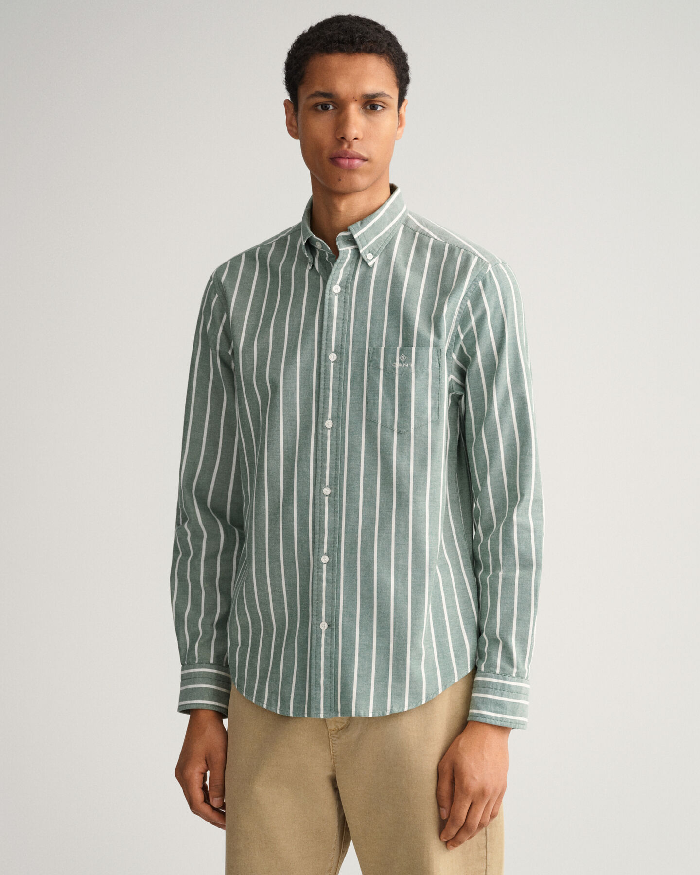 Regular Fit Oxford Wide Stripe Shirt