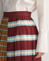 Striped Pleated Skirt