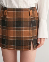 Checked Wool Mini Skirt