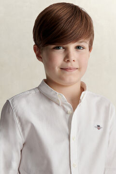 Teen Boys Shield Oxford Shirt — WHITE 4