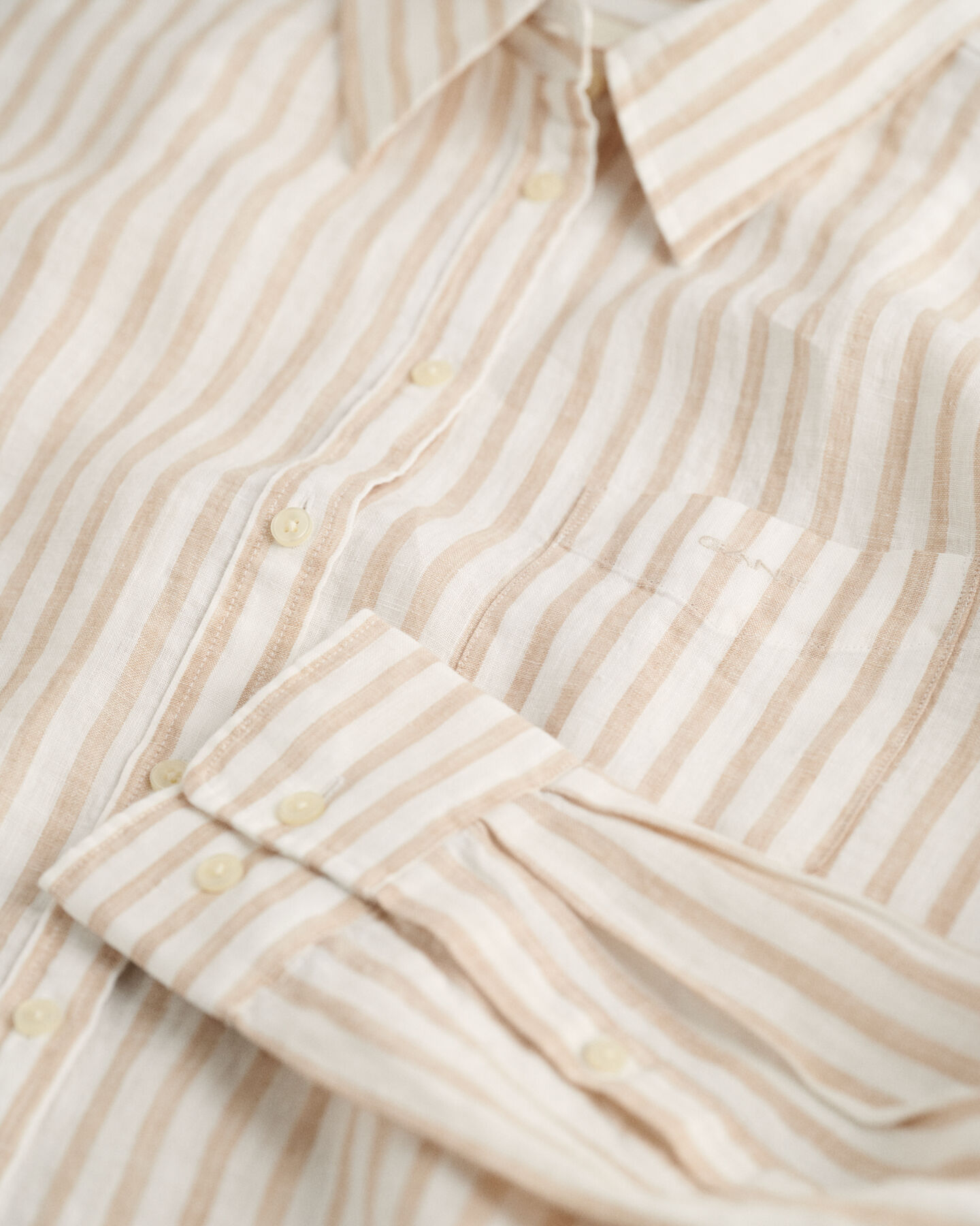 Relaxed Fit Striped Linen Shirt