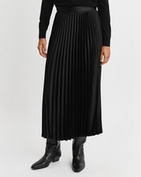 Pleated Sateen Skirt
