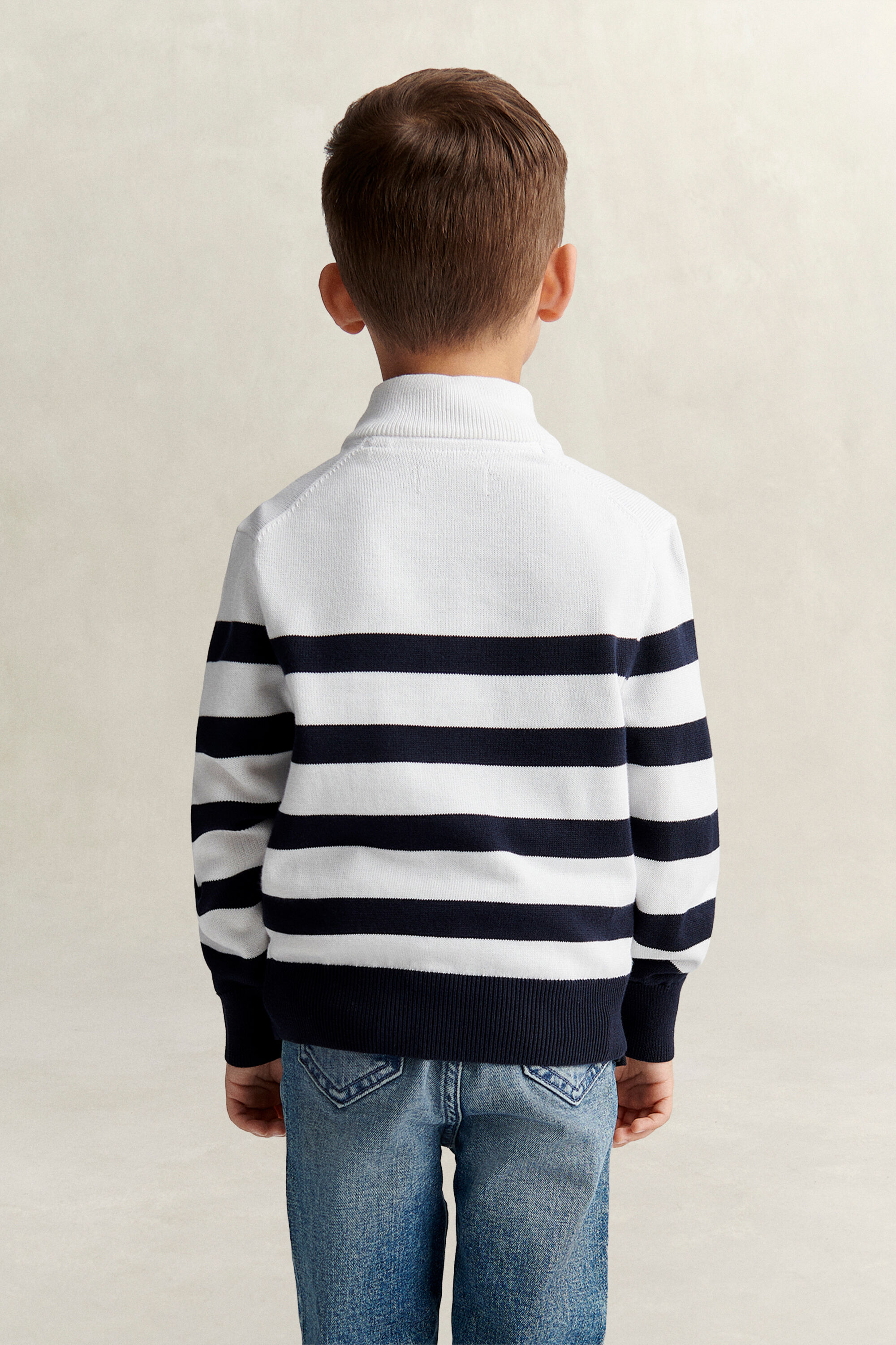 Boys Breton Zip Sweater