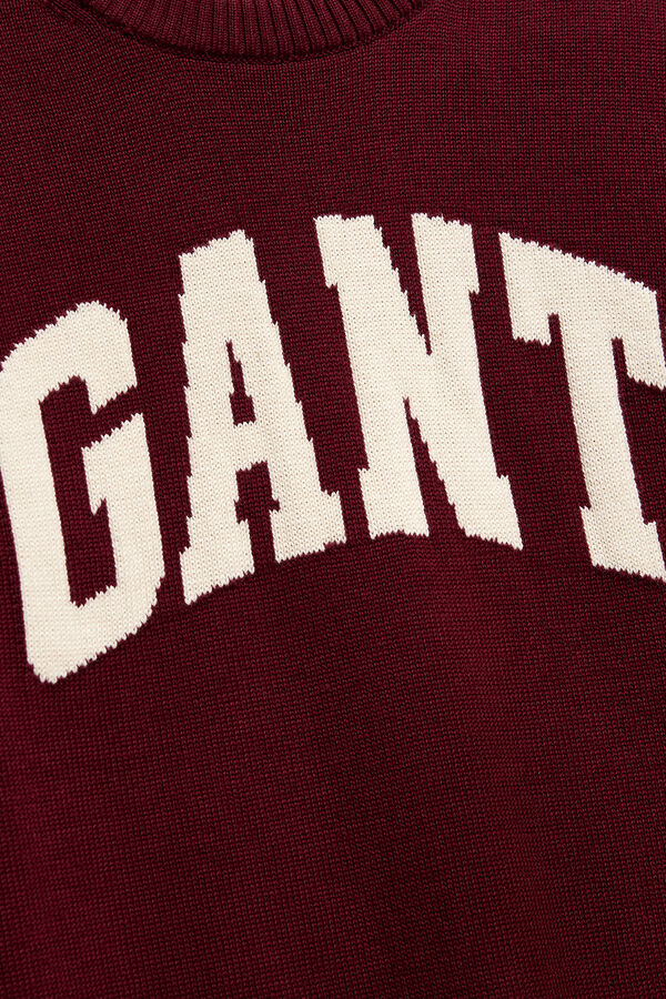 Teen Boys Intarsia Sweater — PLUMPED RED