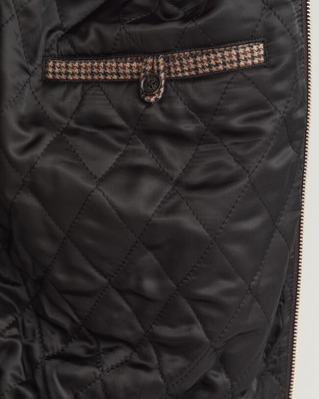 Checked Wool Harrington Jacket