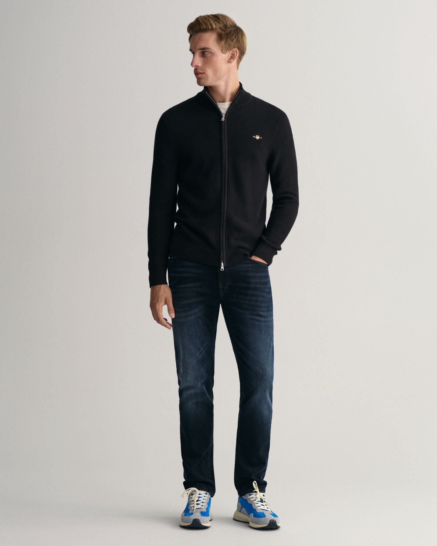 Textured Cotton Cardigan