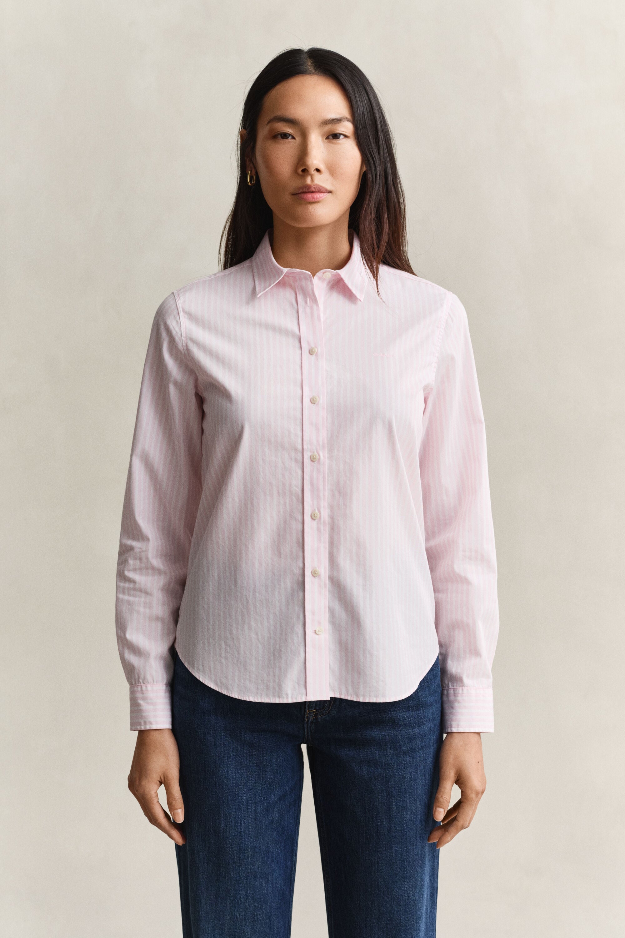 Classic Regular Striped Poplin Shirt