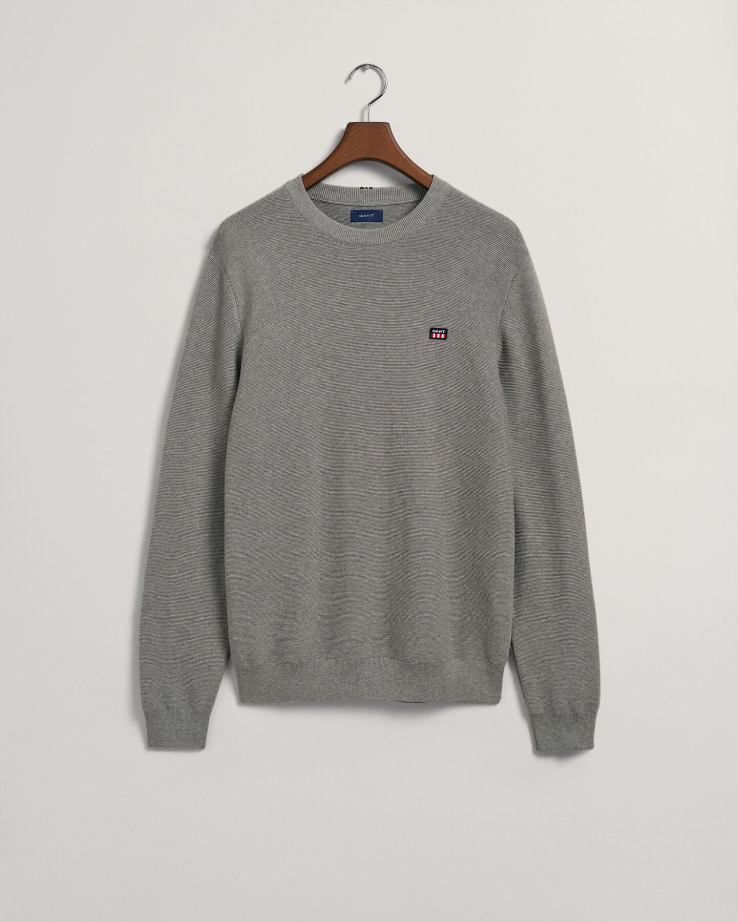 Light Texture Crew Neck Sweater