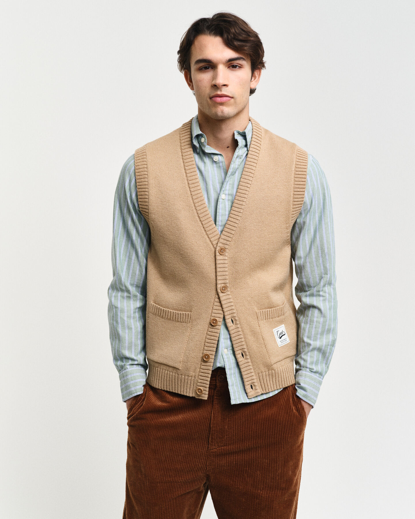 Buttoned Wool Vest