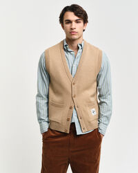 Buttoned Wool Vest