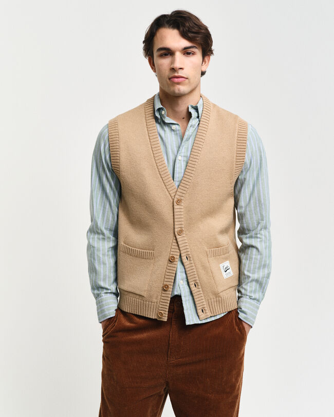 Buttoned Wool Vest