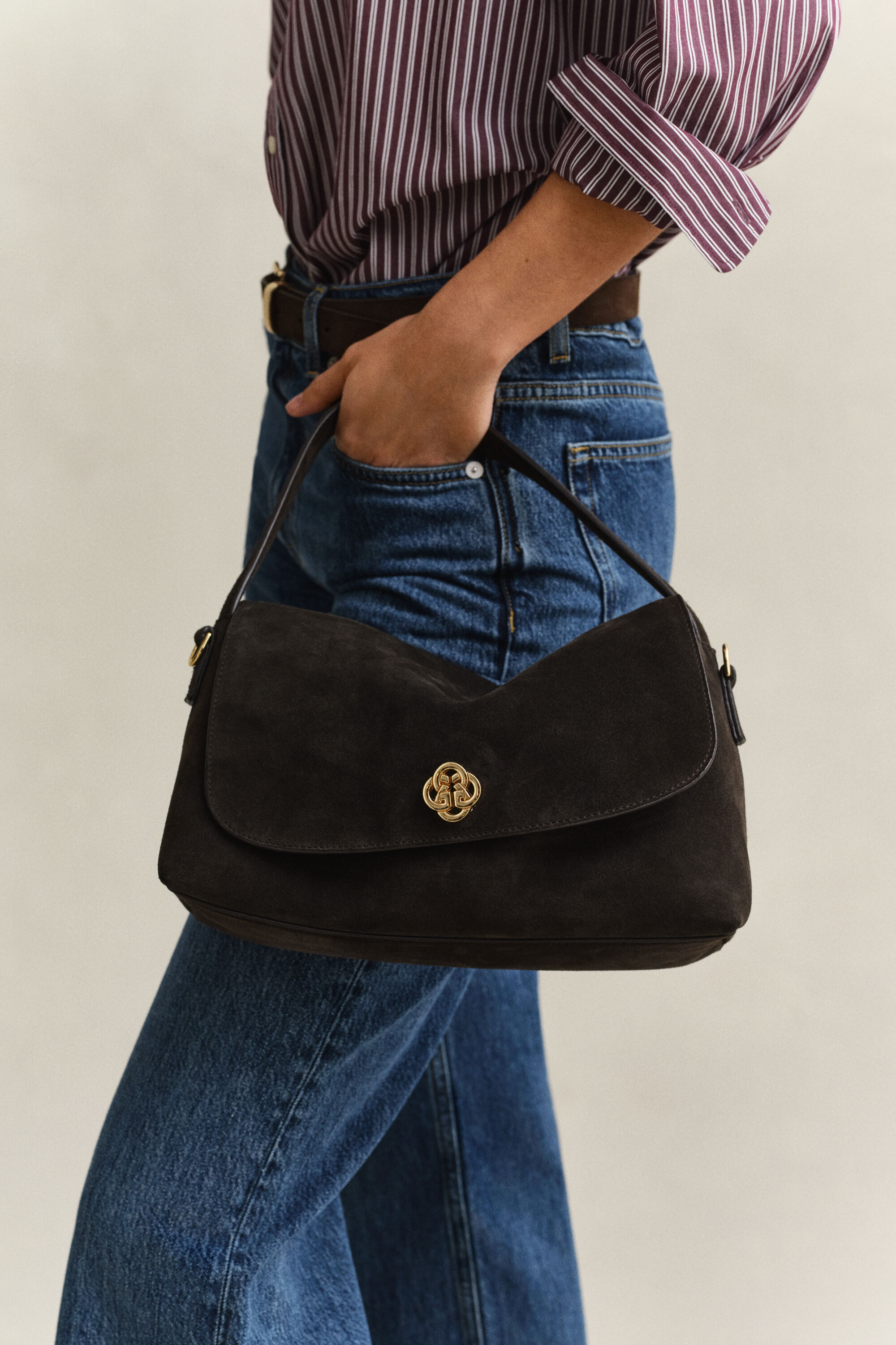 Slouchy Suede Shoulder Bag