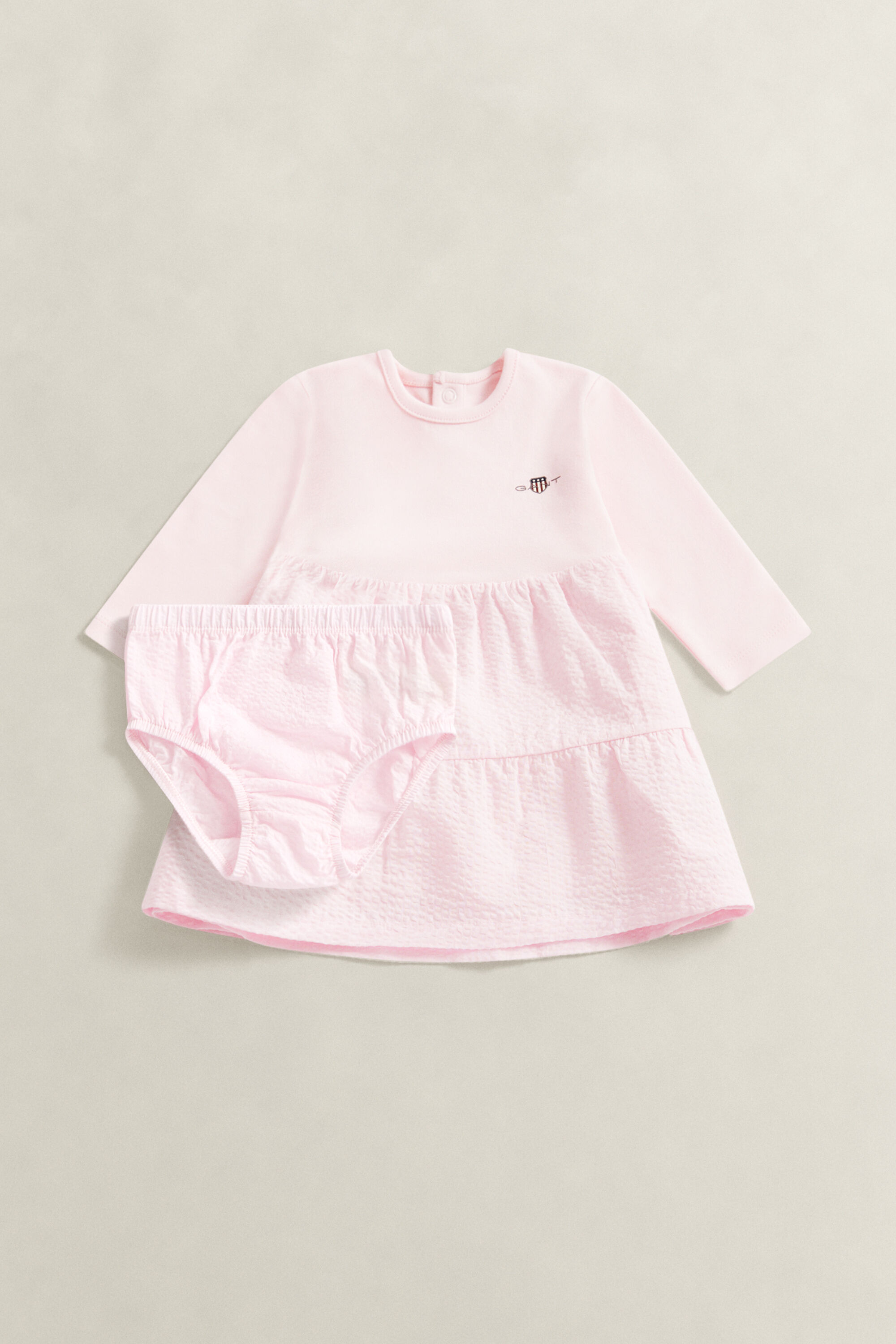 Baby Girls Seersucker Dress & Bloomer Set