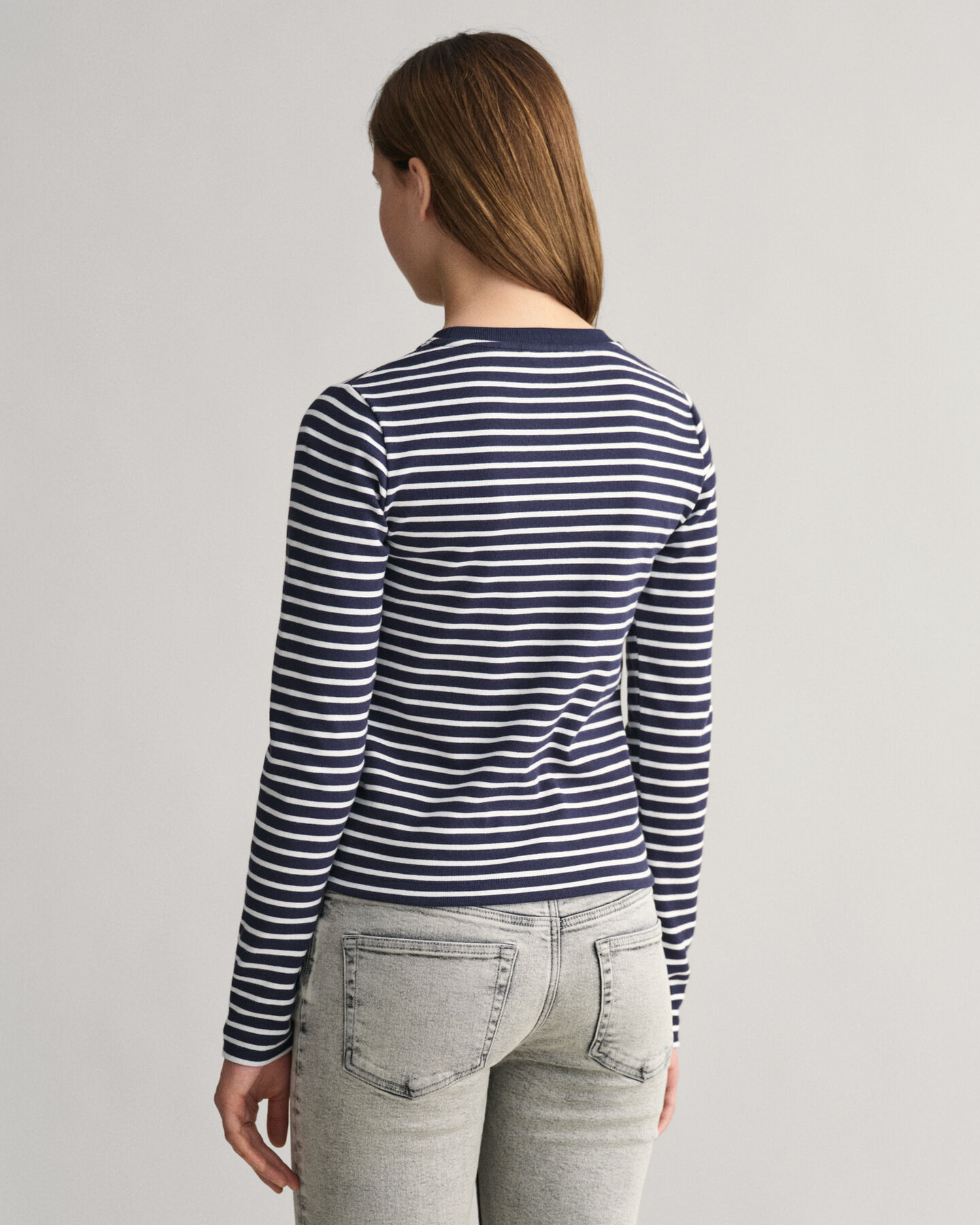 Teen Girls Shield Striped Rib Top