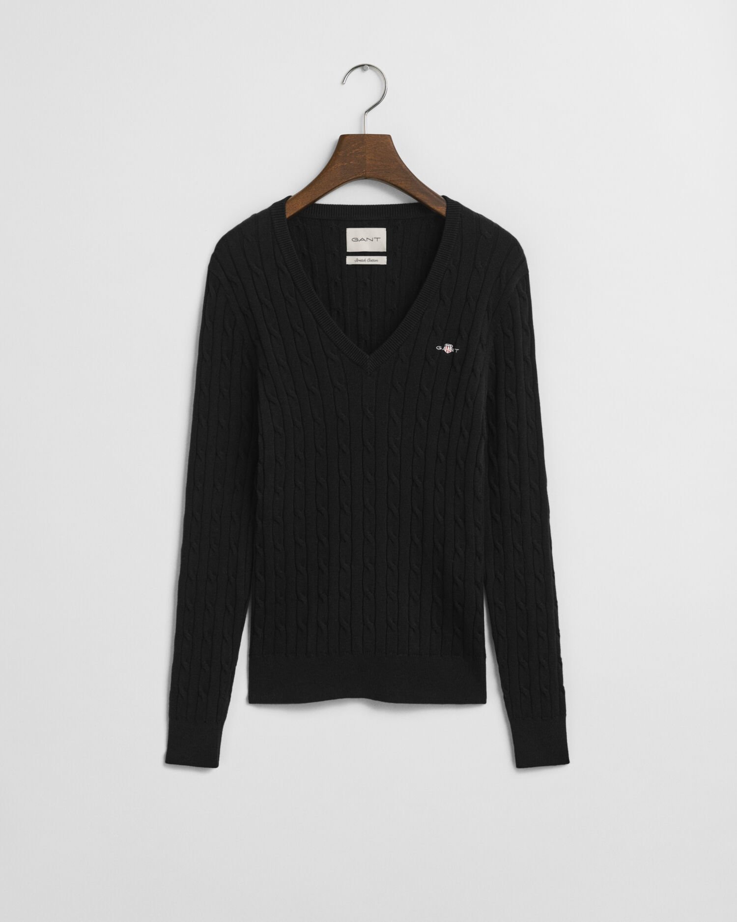 Cable Knit V-Neck Sweater